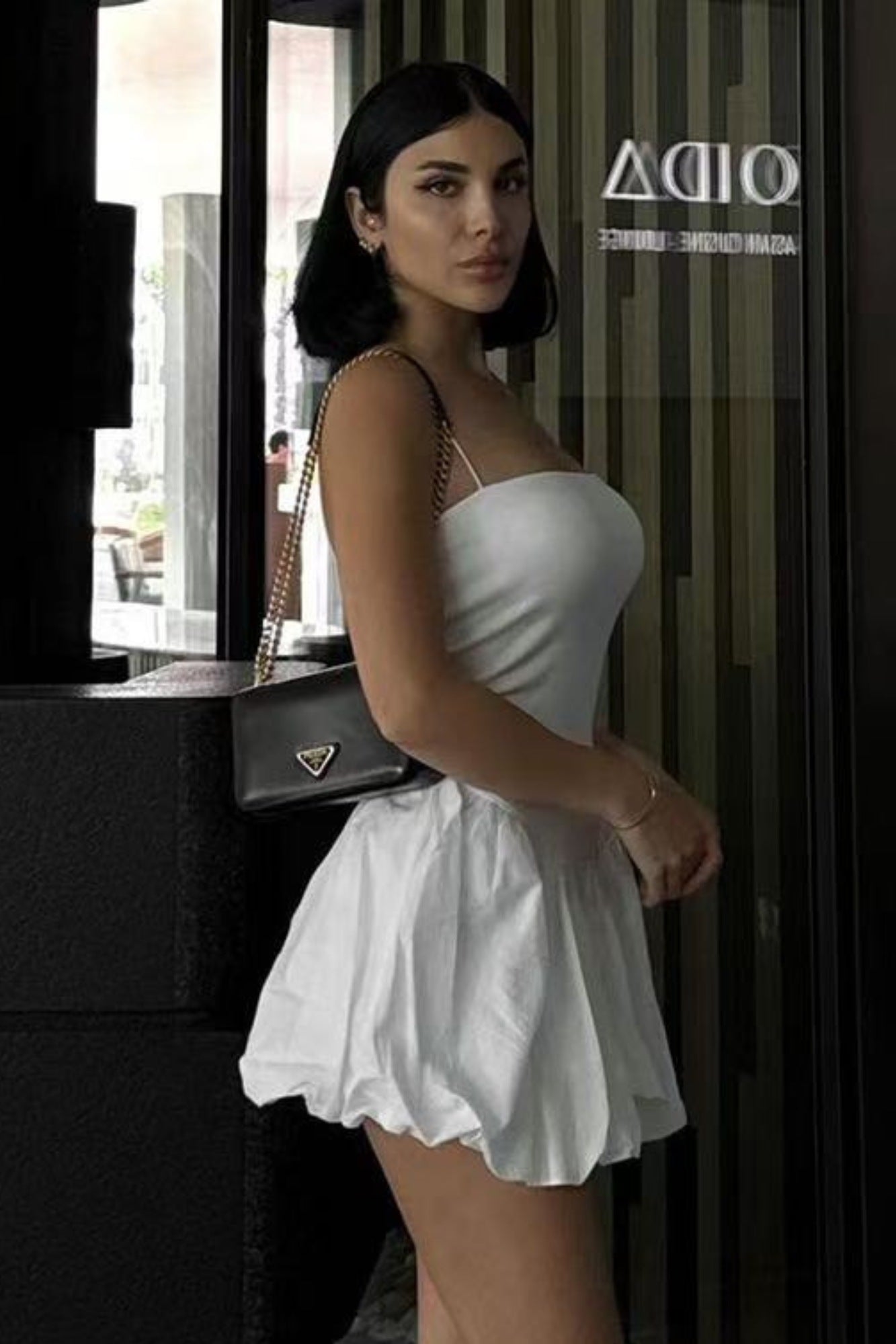 Charming Balloon Skirt Dress with Spaghetti Straps