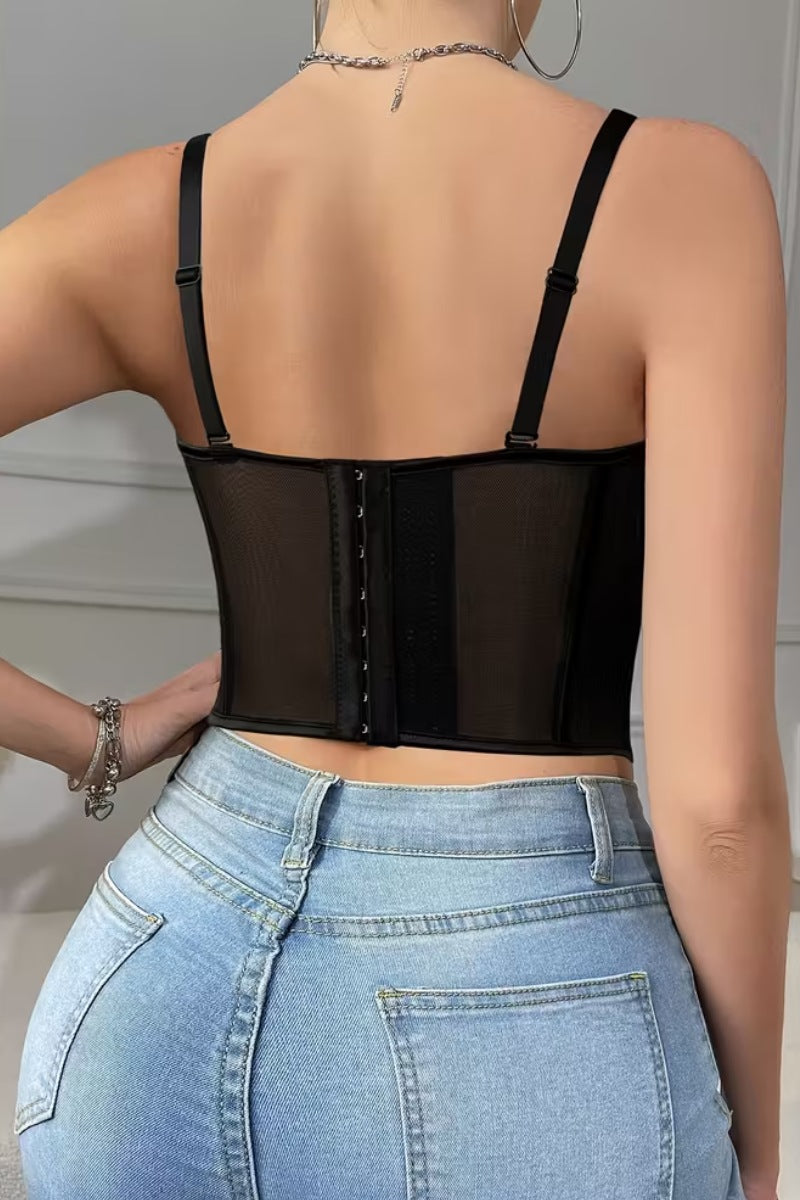 Structured Satin Corset Top