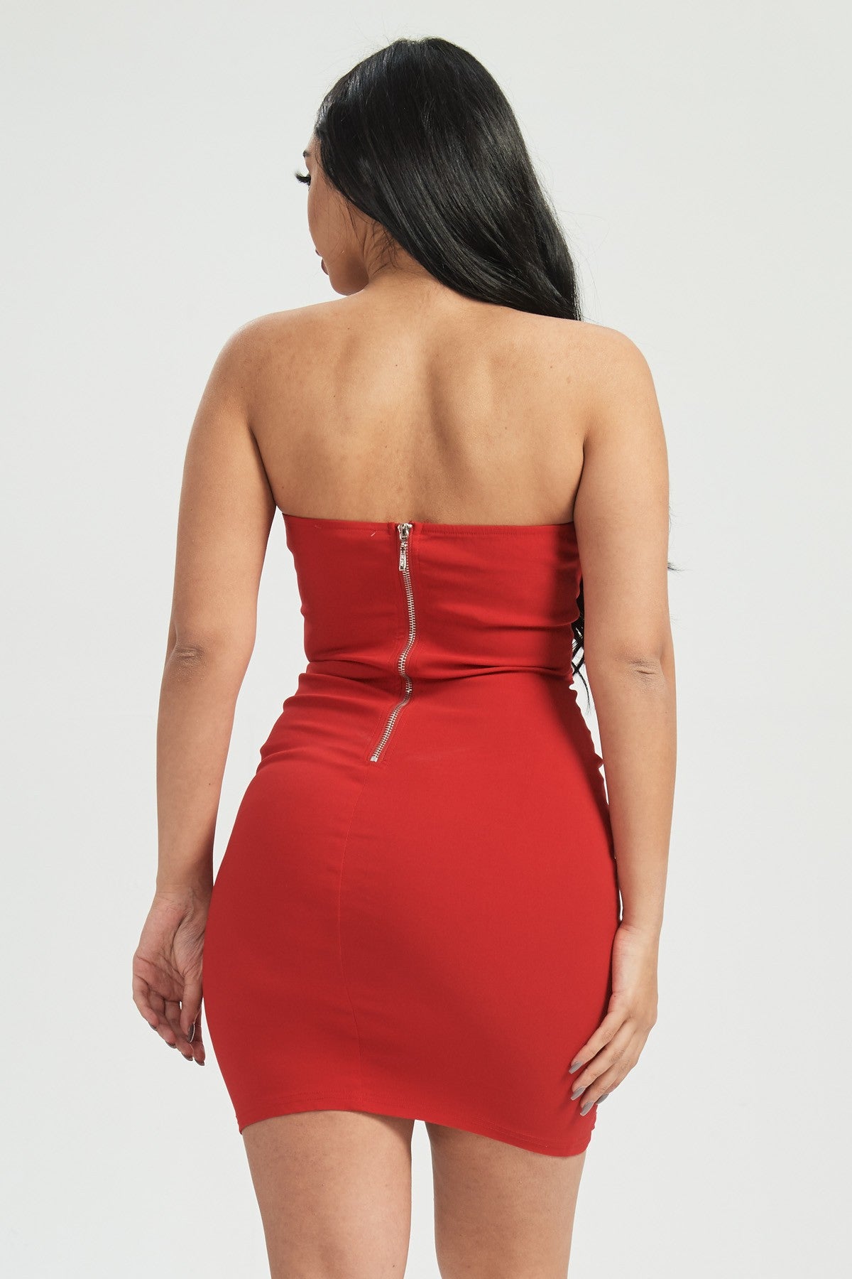 DOUBLE LACE UP BODYCON DRESS
