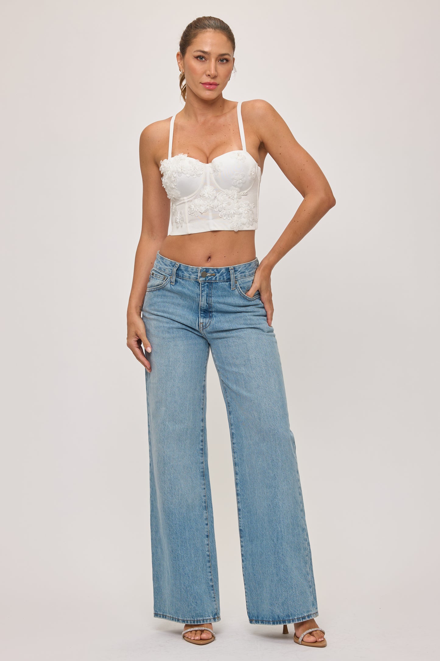 Romantic Blossom 3D Floral Corset Top