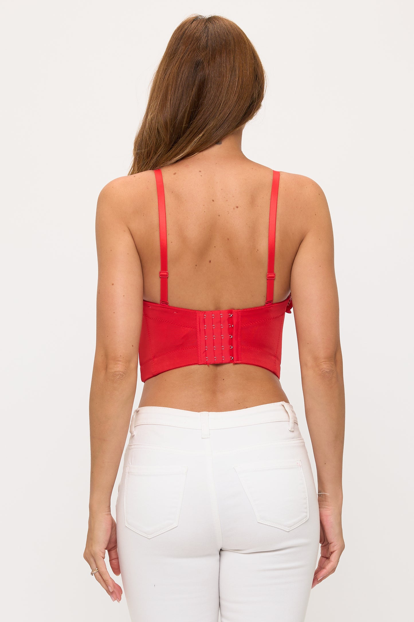 Statement Floral & Jewel Corset Bustier Top