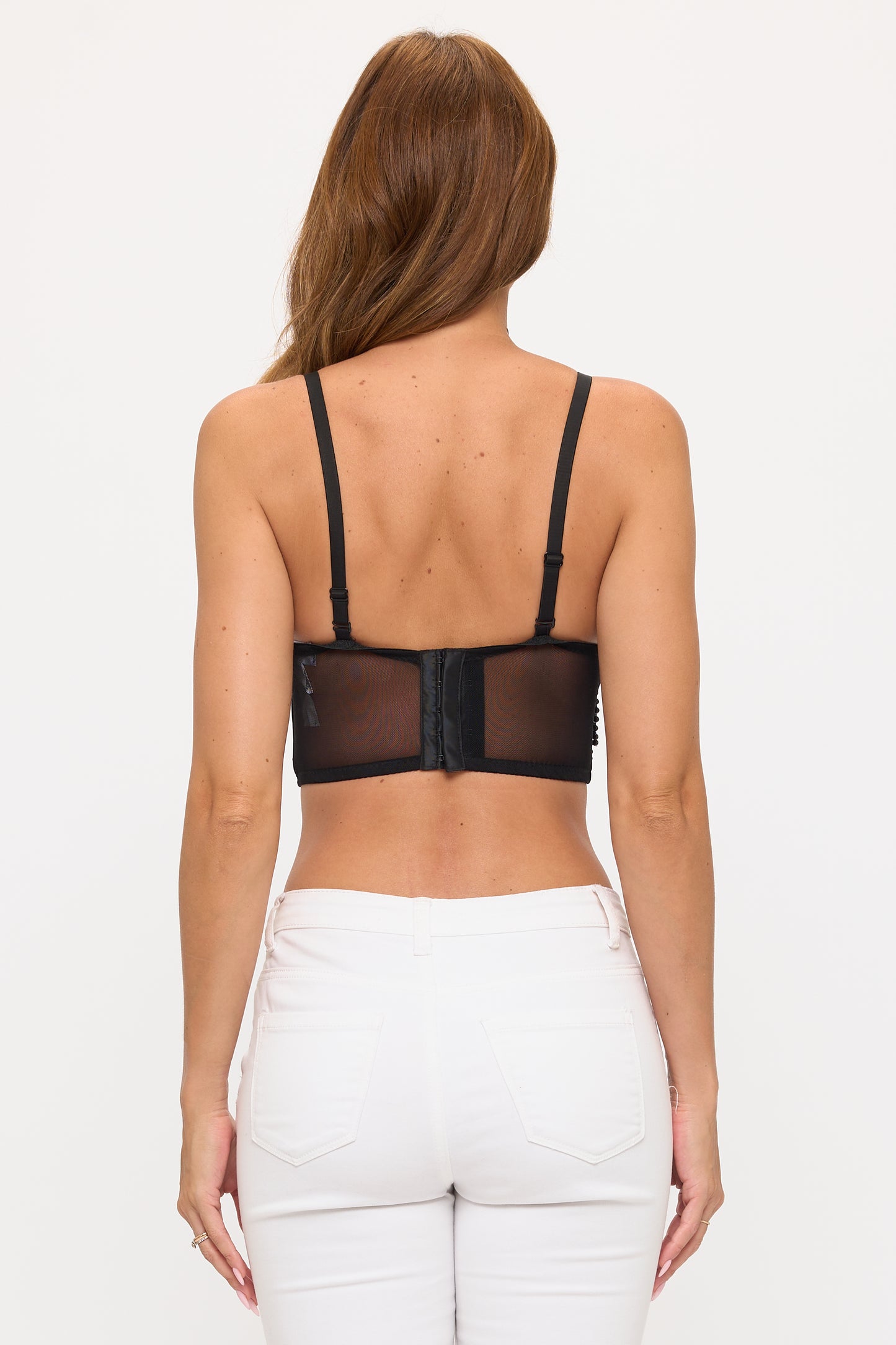 Pearl Fringe Embellished Corset Top
