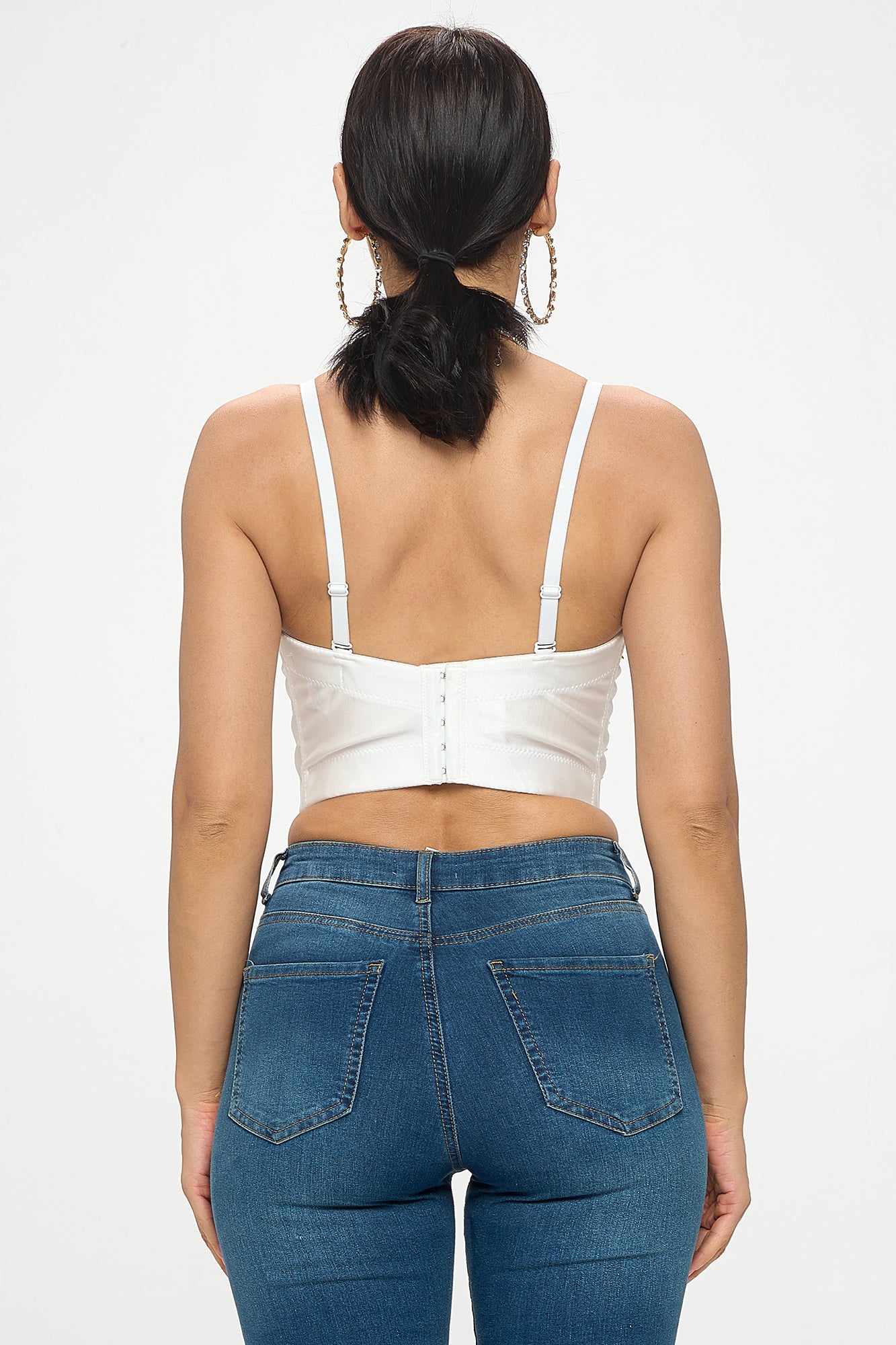 SPIKE STUDDED BUSTIER CROP TOP_D7202