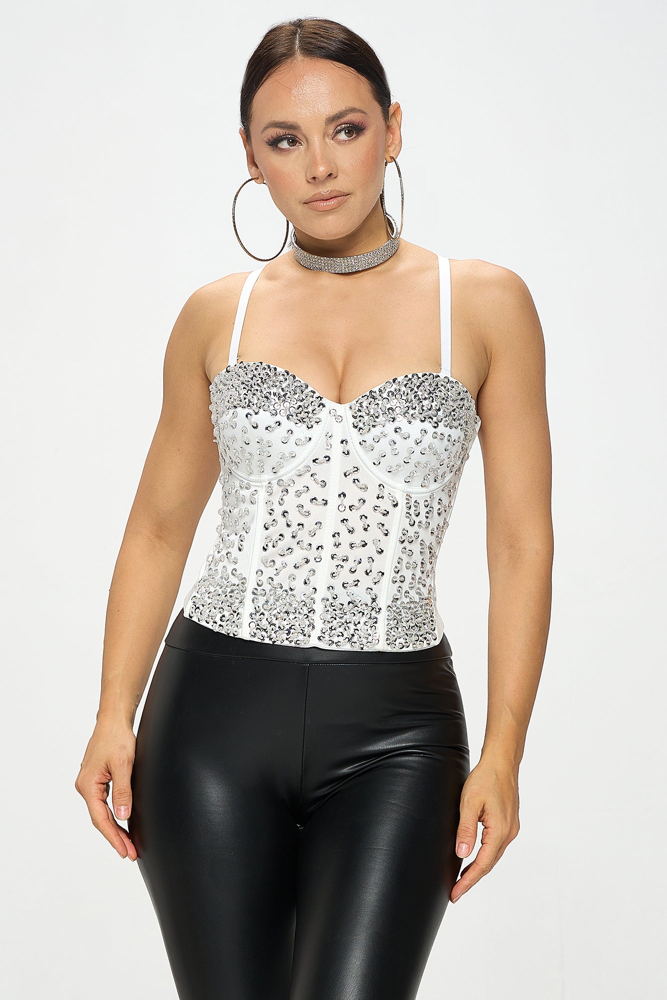 SEQUIN BEADED CORSET TOP – OhYes Fashion