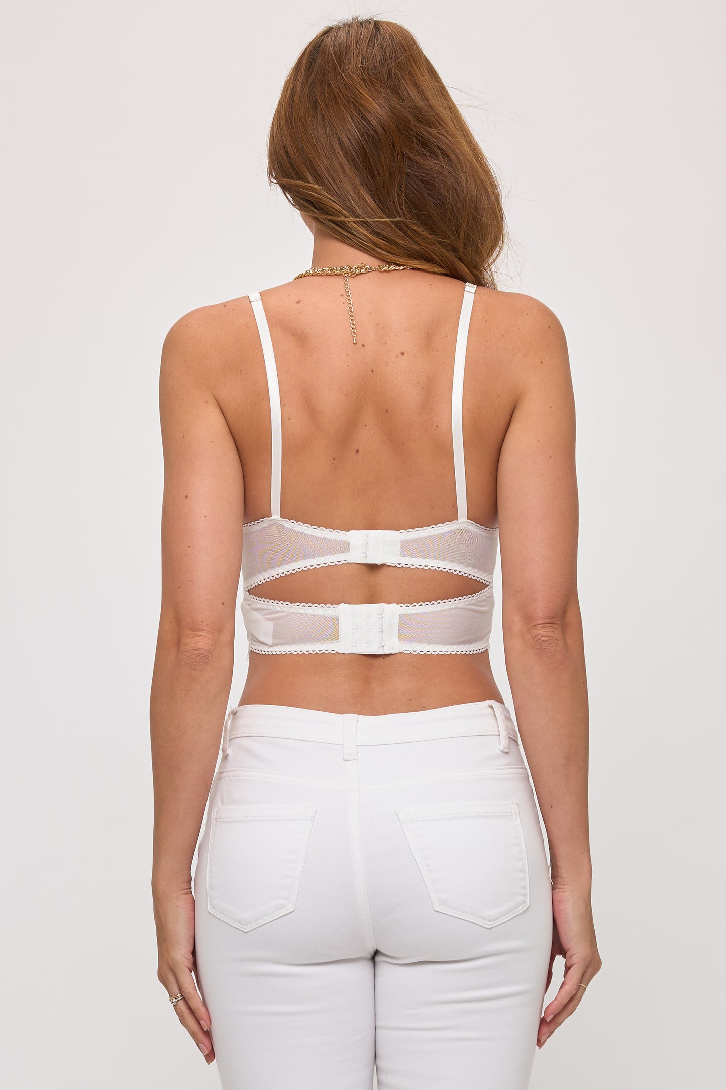 Romantic Lace Corset Crop Top with Ribbon Bow