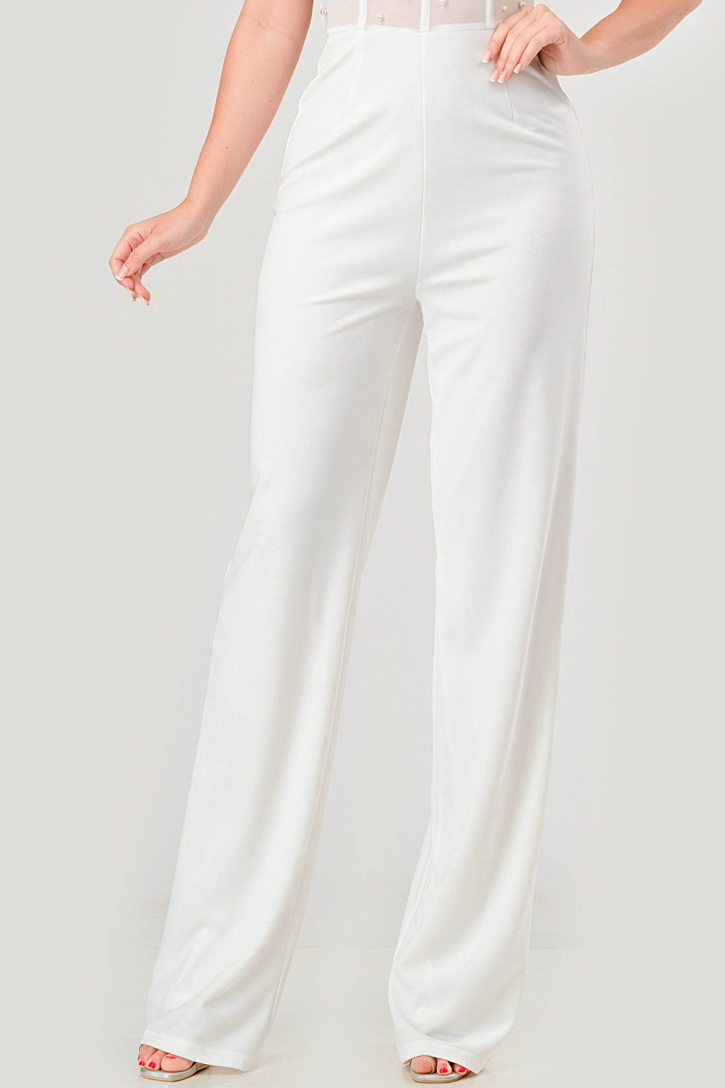 Elegant Pearl Embellished Sheer Jumpsuit_DSH7200