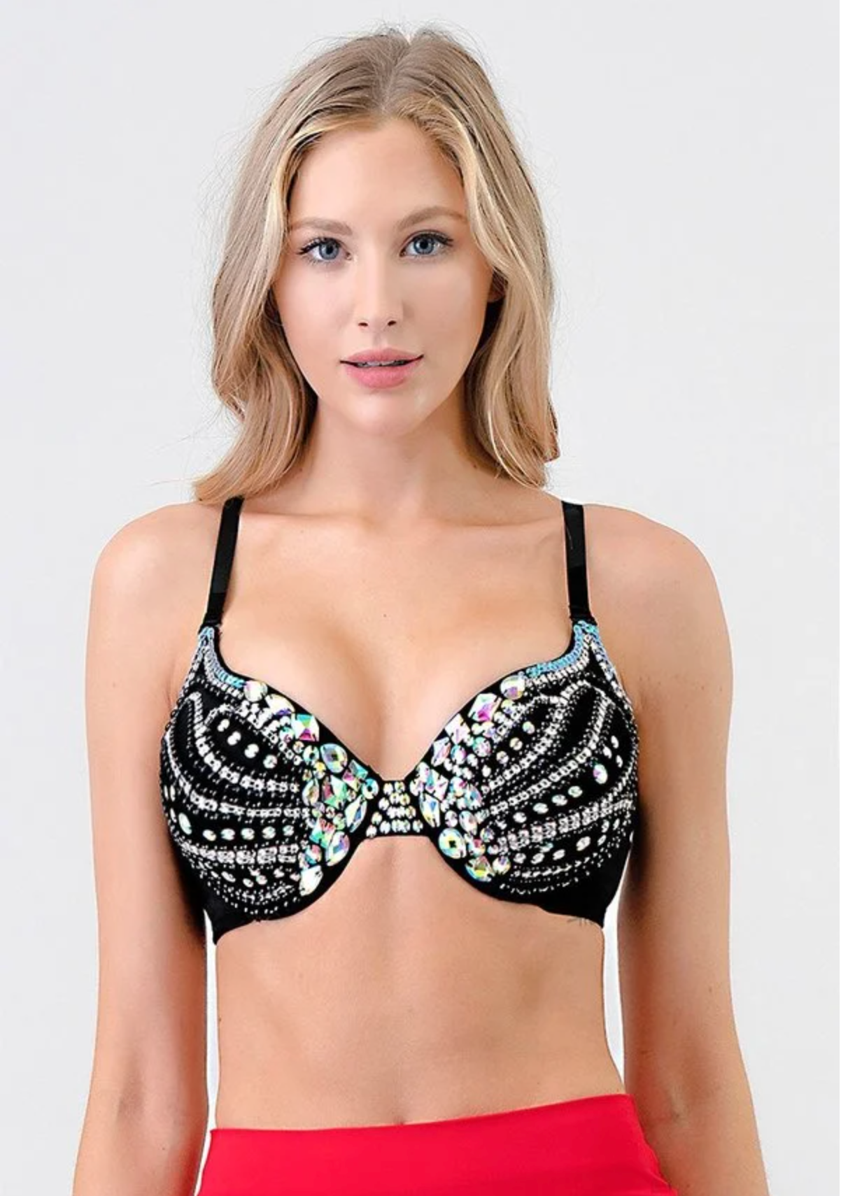 JEWEL BEADING EMBELLISHED BRA_D6951