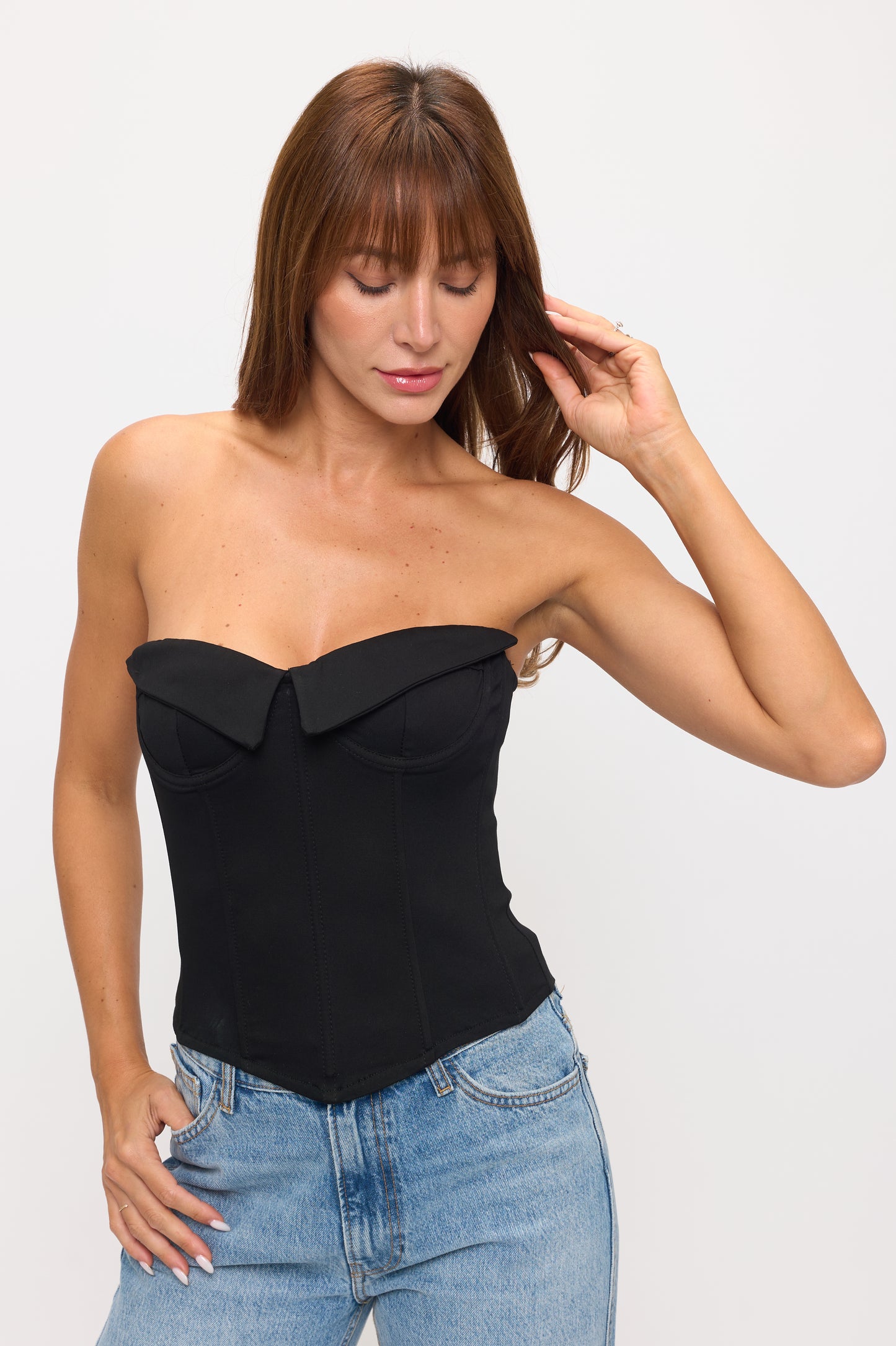 Structured Bustier with Unique Collar Detail