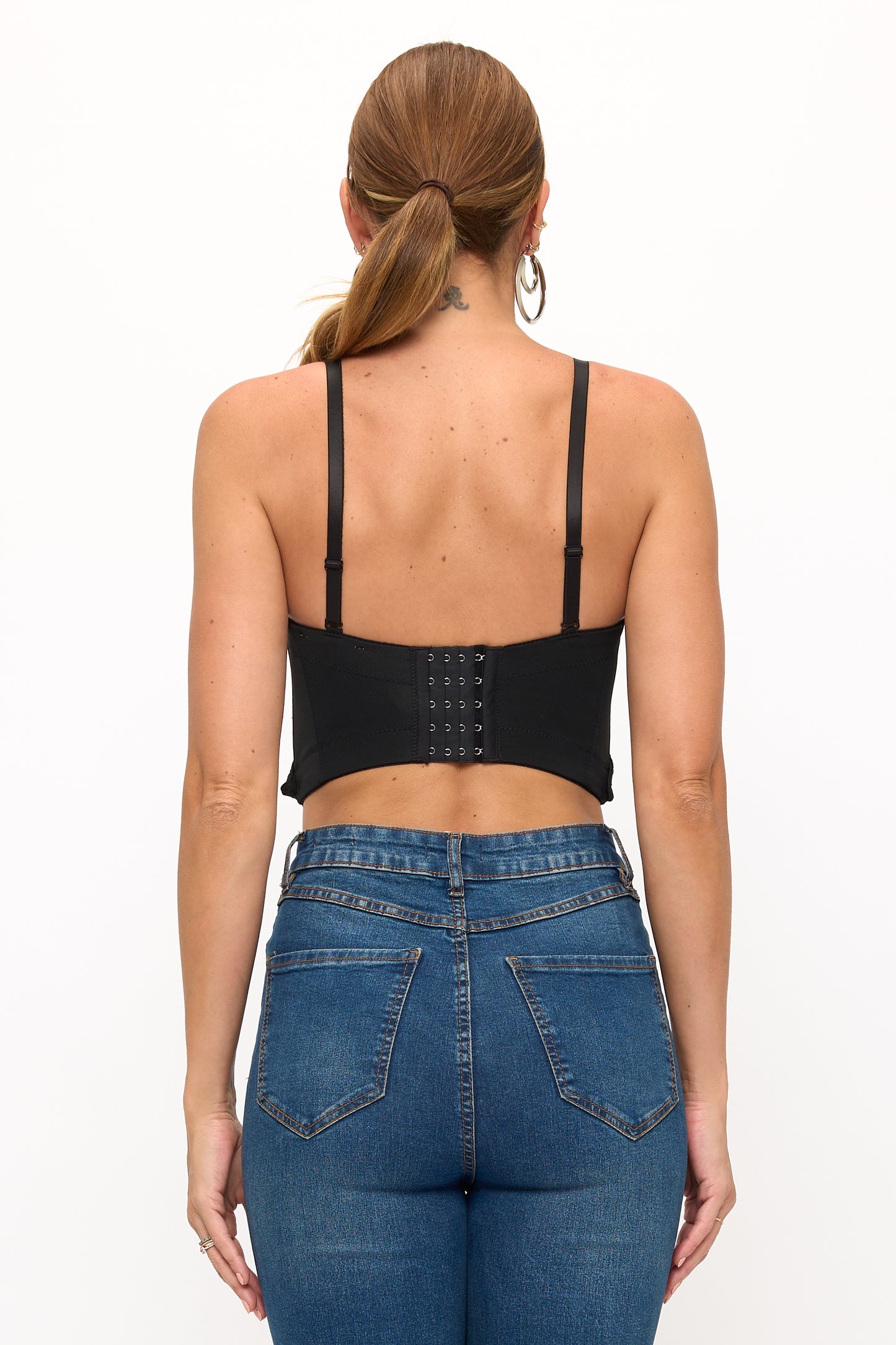 3D Floral Bustier Top with Sculpted Petals