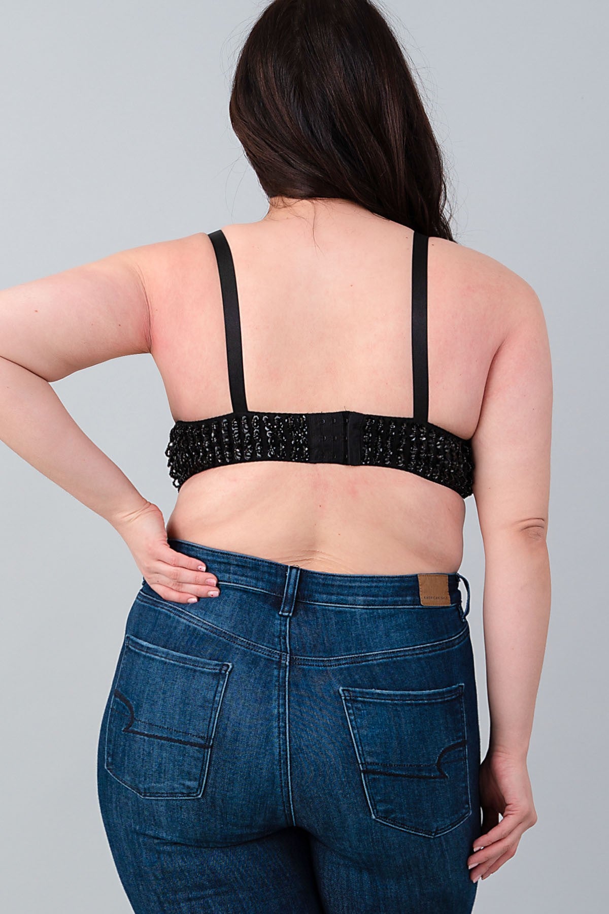 SEQUIN EMBELLISHED PLUS BRA (1XL-1XL-2XL ONLY)_D6485