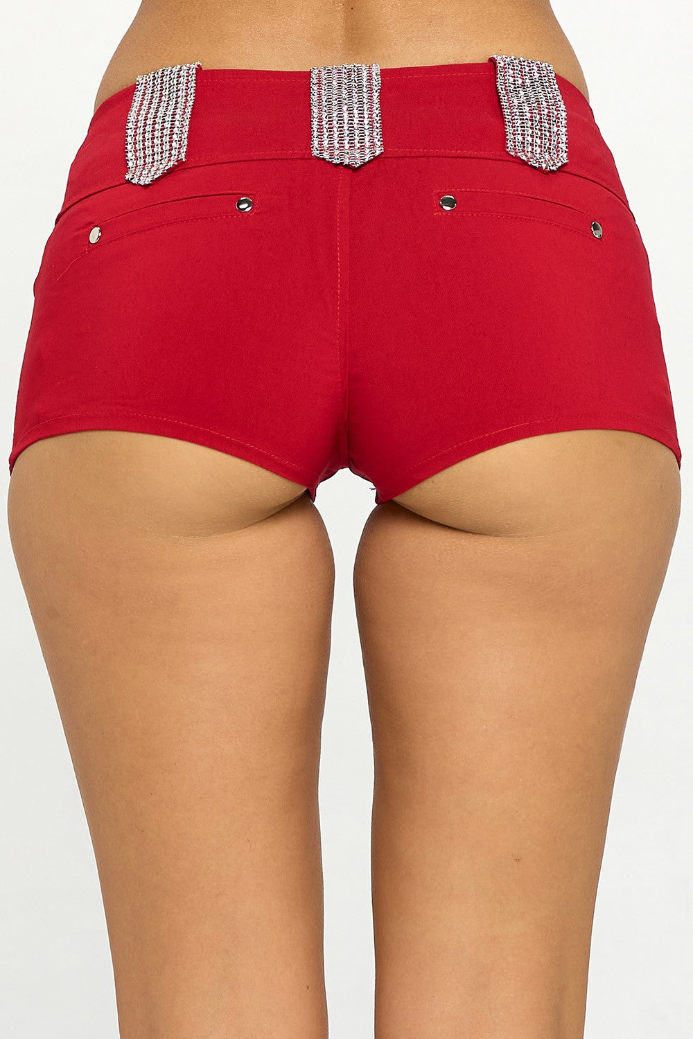 RHINESTONE EMBELLISHED MINI SHORTS_D6756