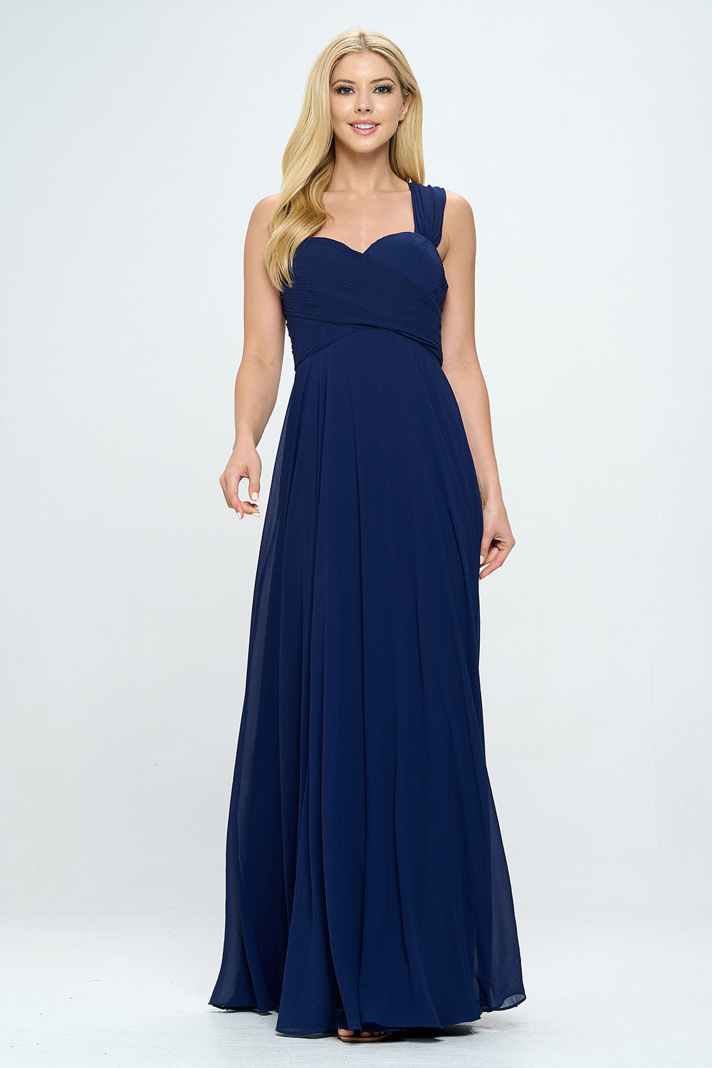 PLEATED BODICE MAXI DRESS