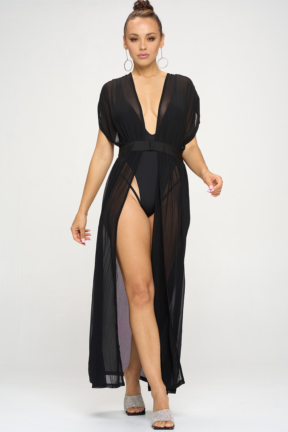 SHEER MESH MAXI COVER UP GOWN OhYes Fashion SHEER MESH MAXI COVER UP GOWN OhYes Fashion
