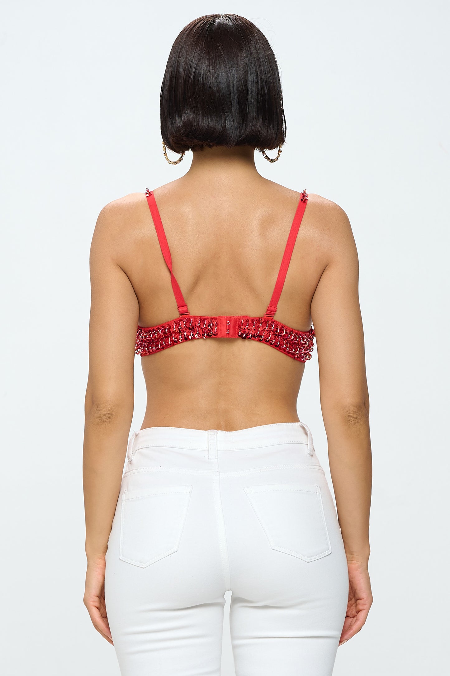 SEQUIN EMBELLISHED BRA(LARGE 3PCS)_D6485