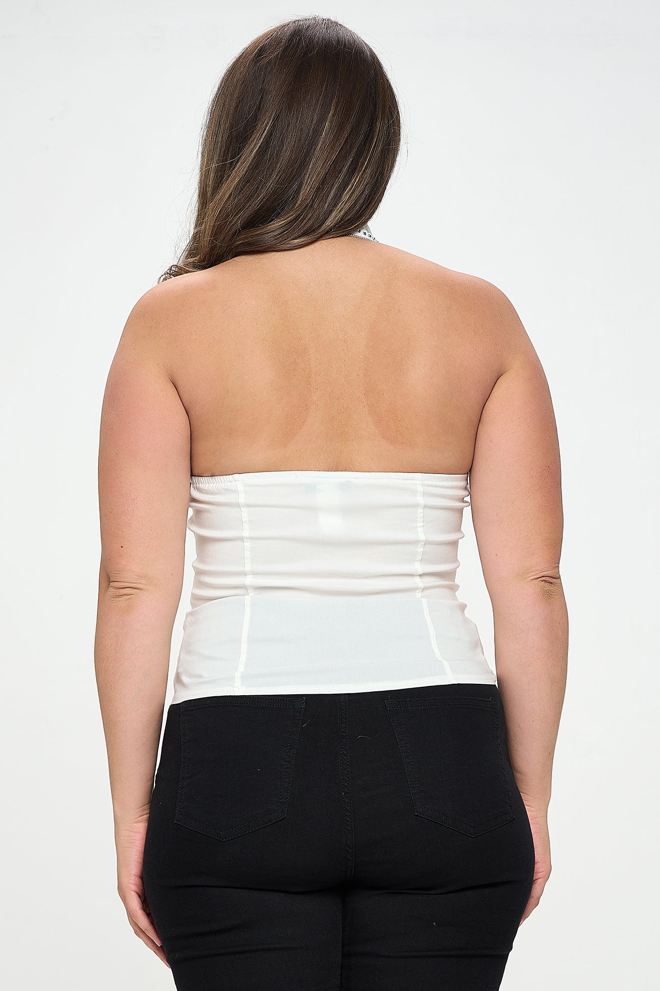 SAILOR COLLAR BEADED PLUS TOP_D6752P