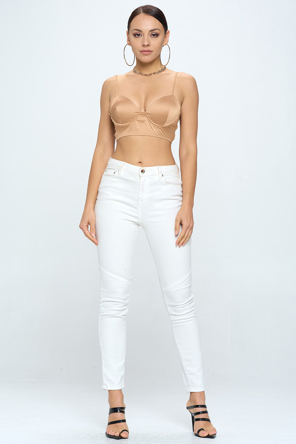 CUTOUT BACK CRISS CROSS SPAGHETTI STRAP CROP CAMI