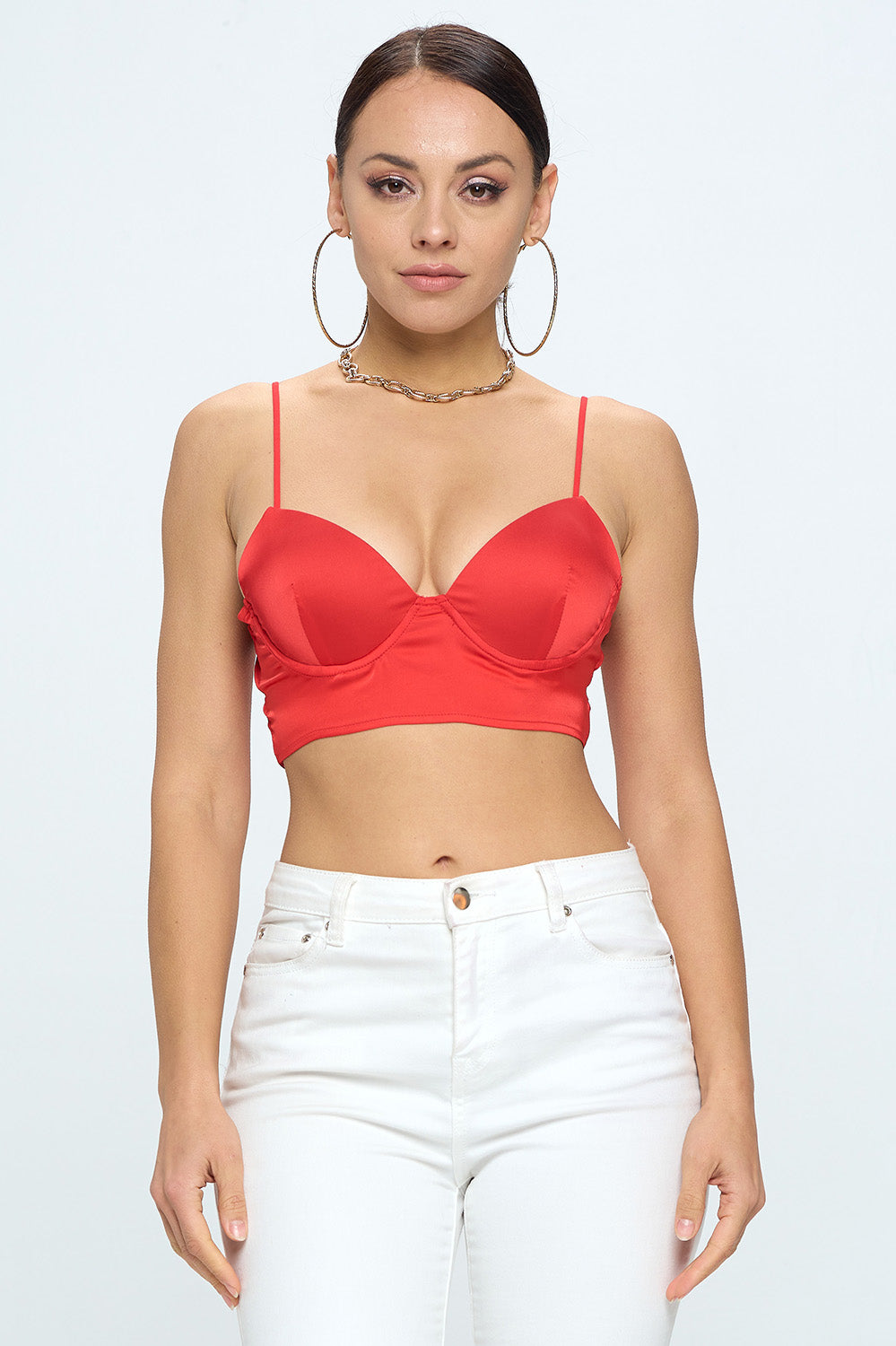 CUTOUT BACK CRISS CROSS SPAGHETTI STRAP CROP CAMI
