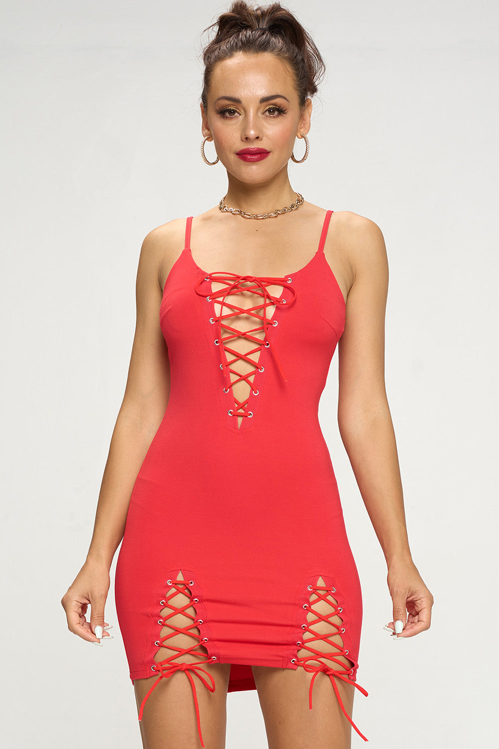 LACE UP BODYCON DRESS OhYes Fashion LACE UP BODYCON DRESS OhYes Fashion