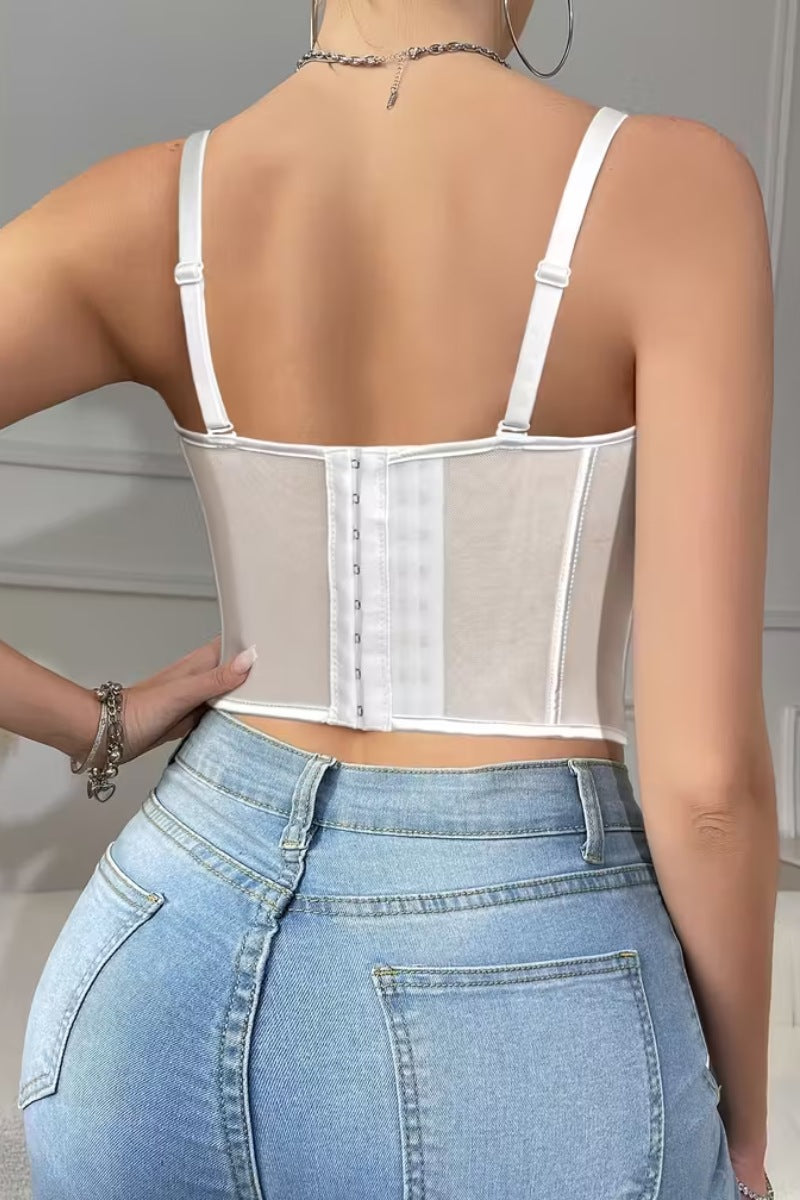 Structured Satin Corset Top