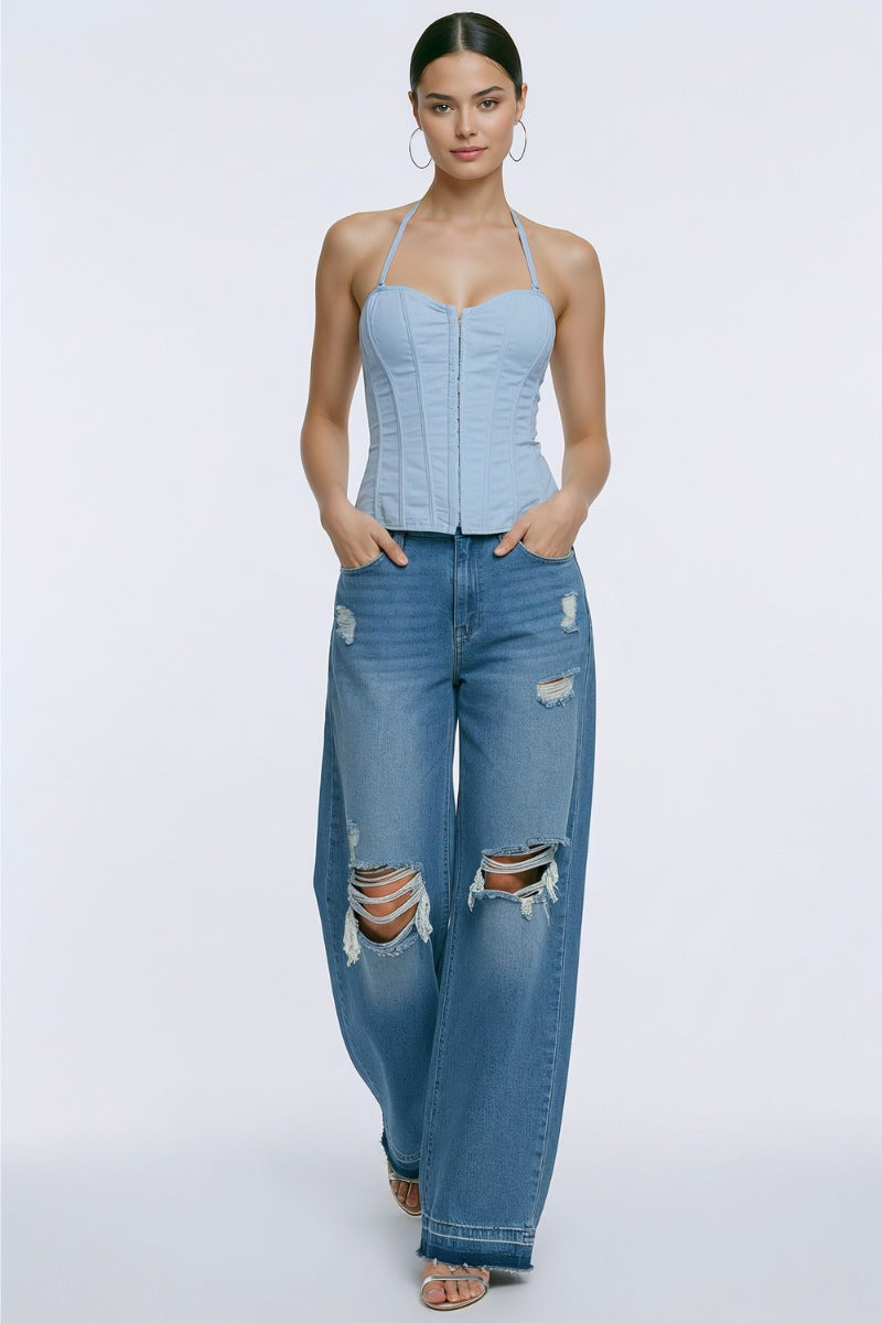 SOLID BONING CORSET SENCILLO TOP