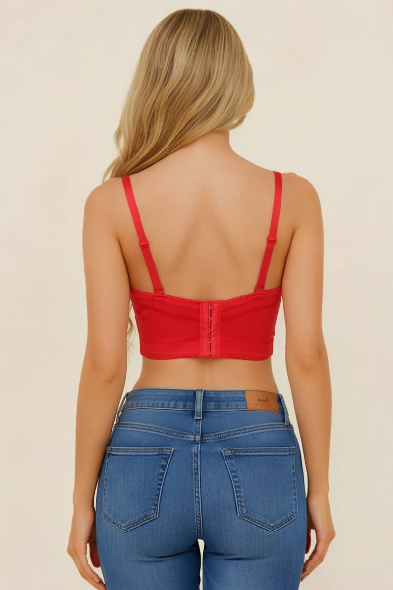Sweetheart Neck Beaded Corset Top
