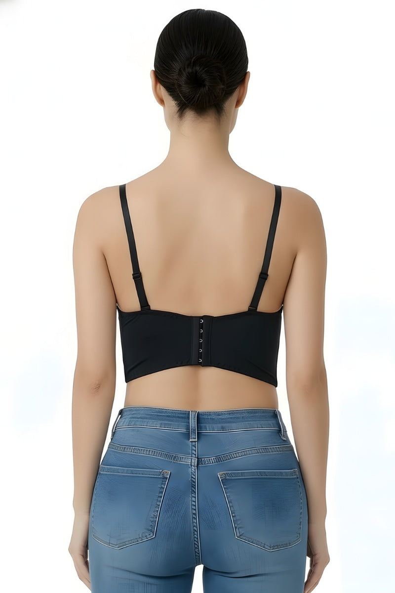 Scalloped Lace Bustier Crop Top