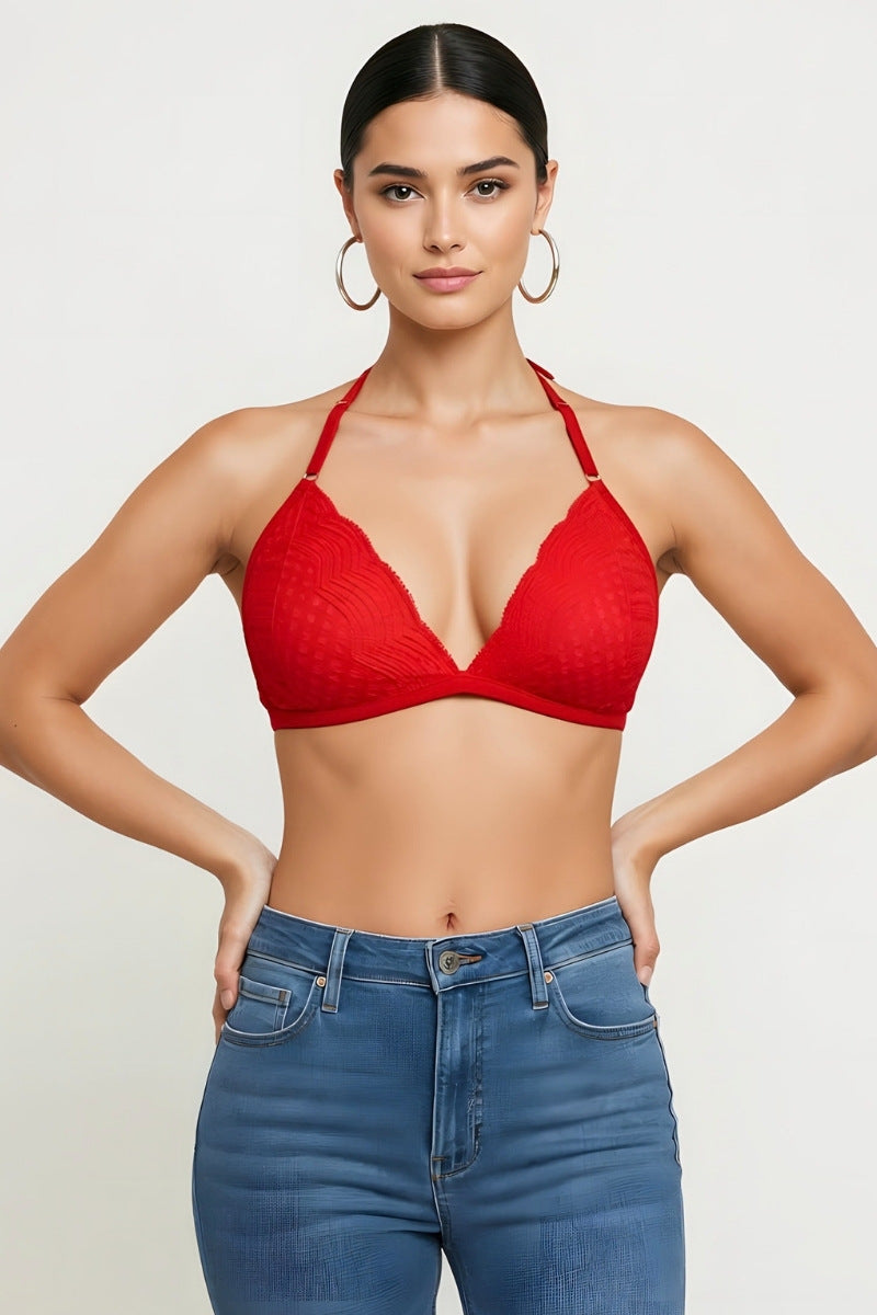 TRIANGLE WAVE LACE BRALETTE