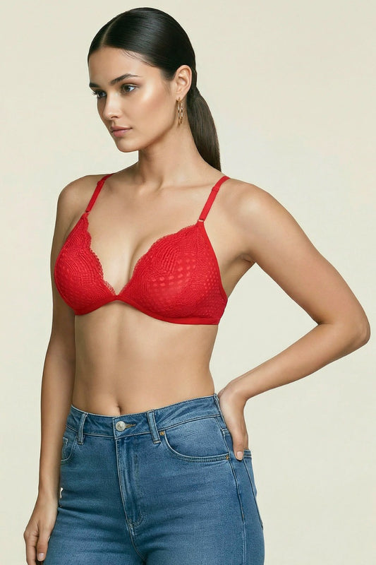 TRIANGLE WAVE LACE BRALETTE