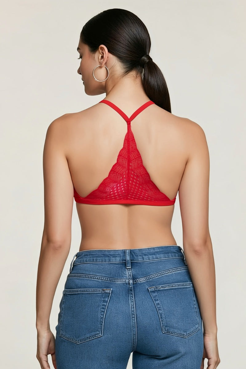 TRIANGLE WAVE LACE BRALETTE