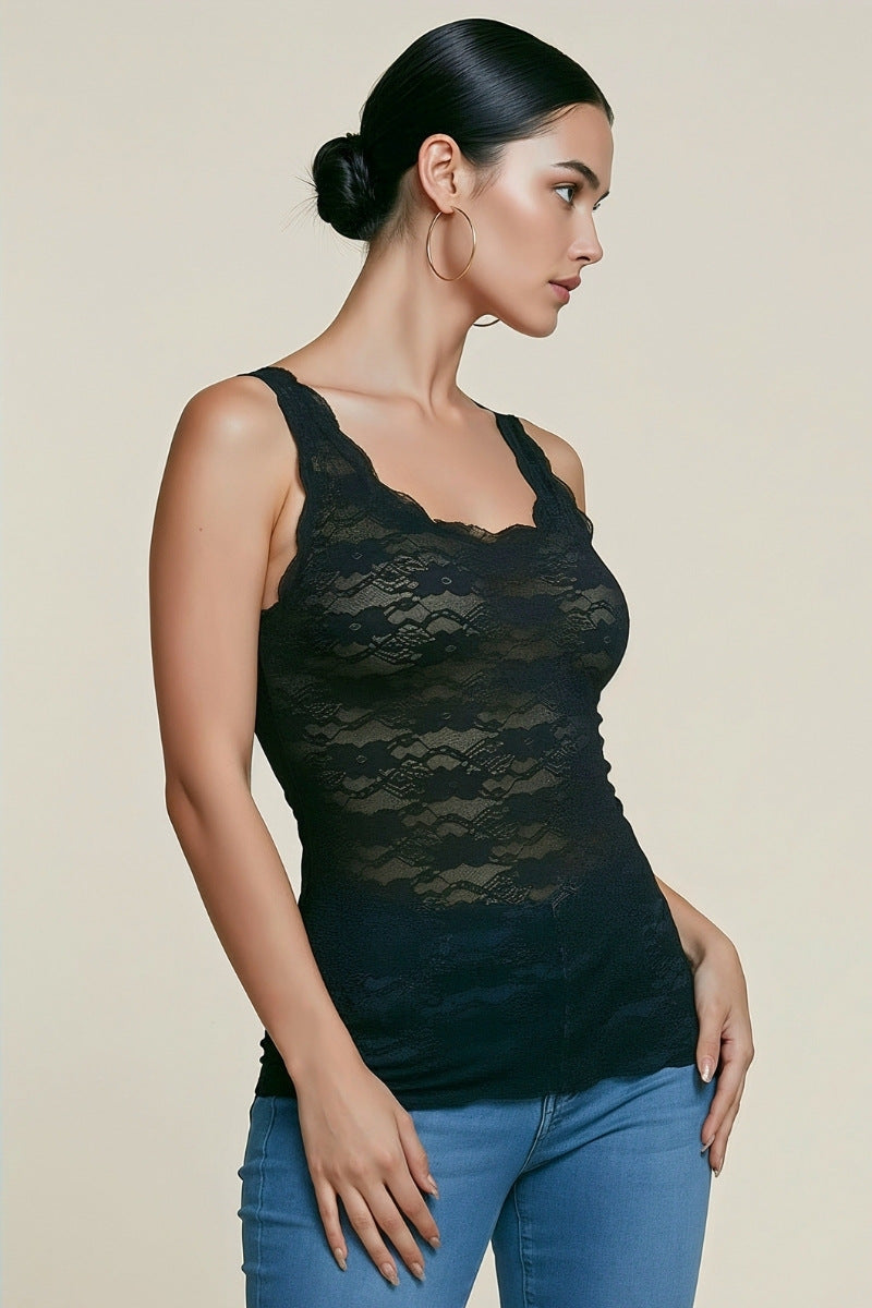 LACE MESH CAMISOLE