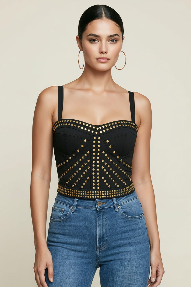 STUD DETAIL SEXY TOP