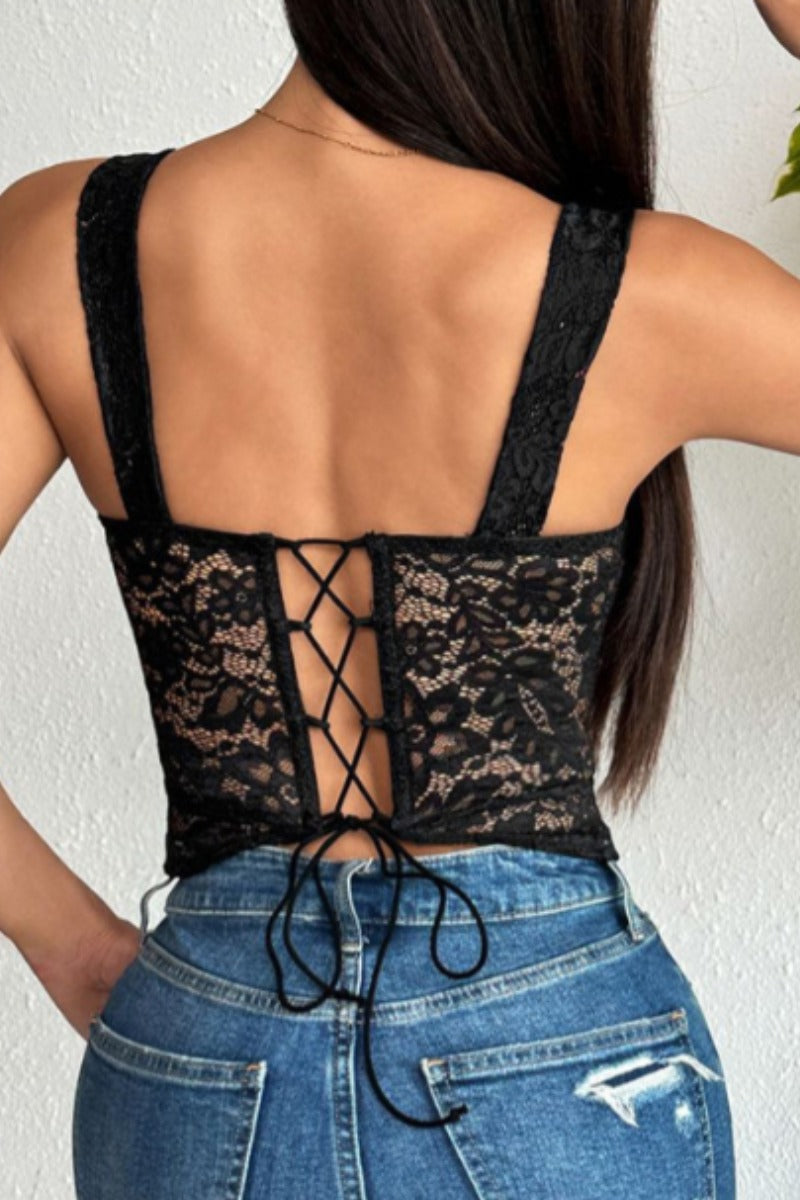 Architectural Lace Corset Top
