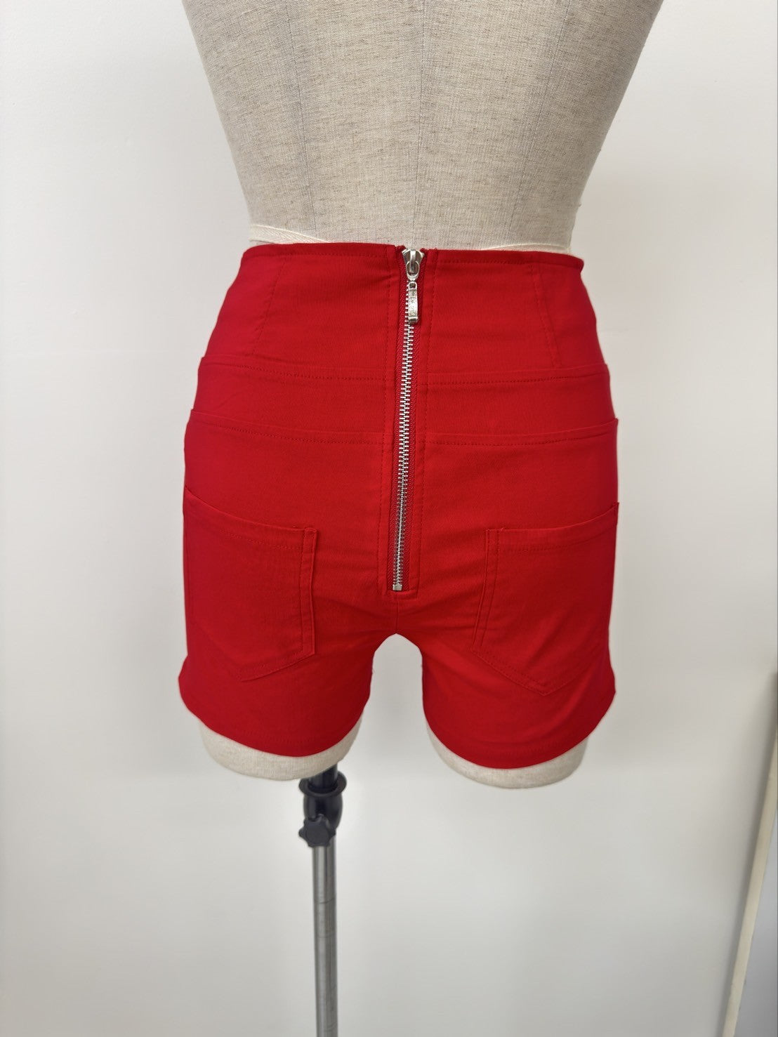 FRONT LACE UP HIGH WAISTED SHORTS