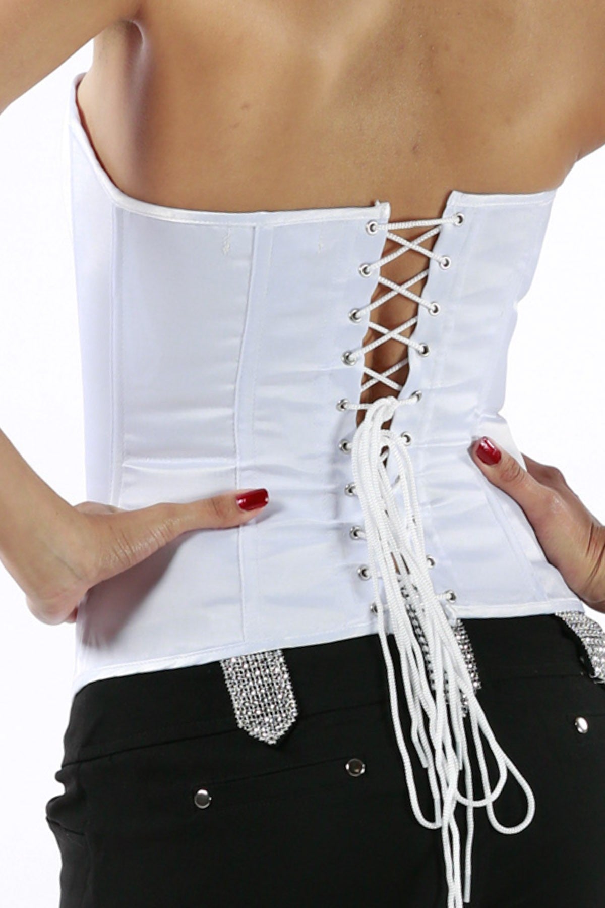 PLAIN SATIN CORSET