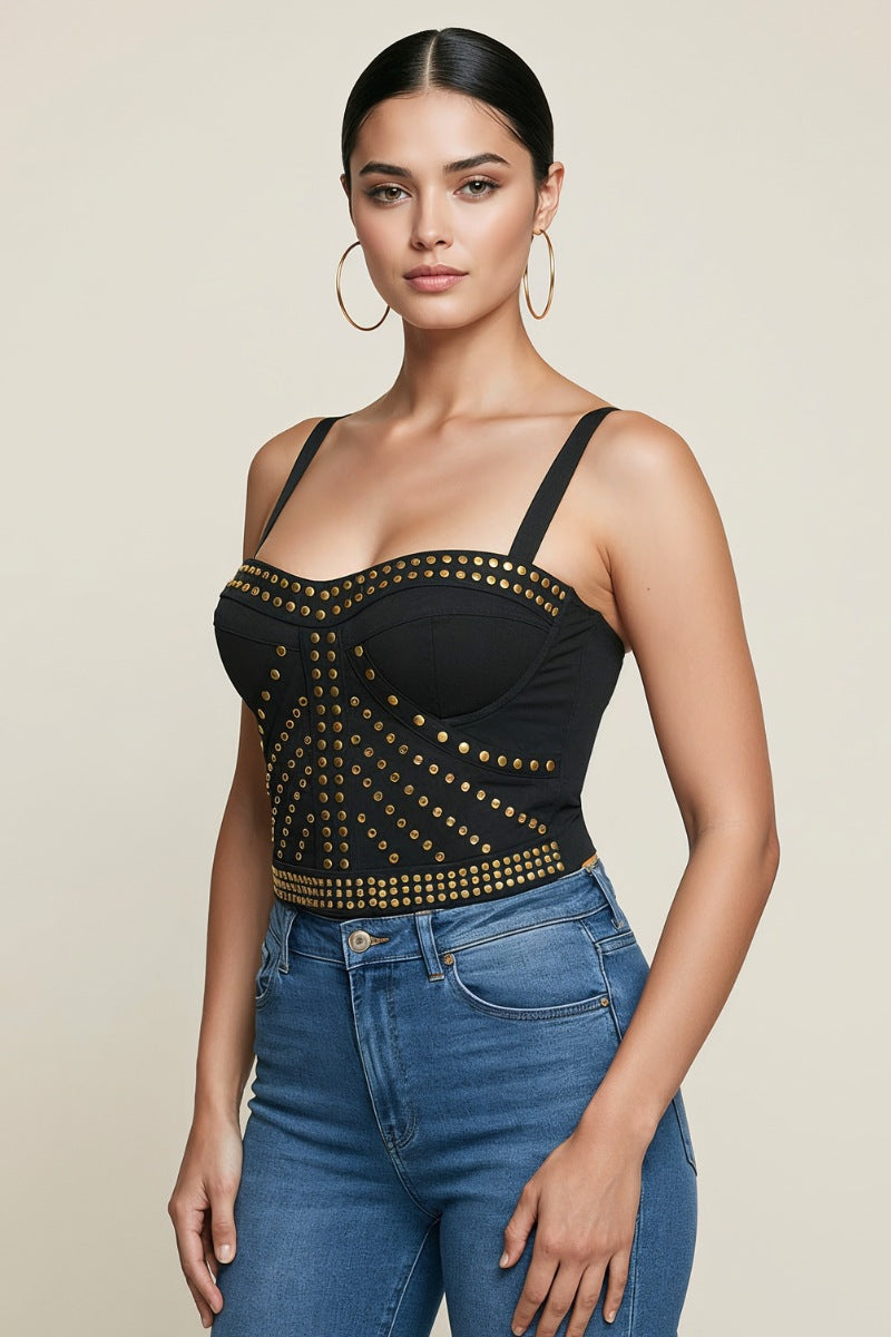 STUD DETAIL SEXY TOP