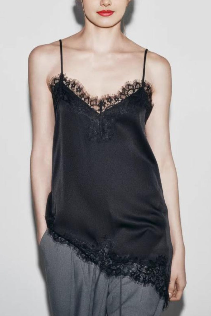 Satin Lace Camisole Top