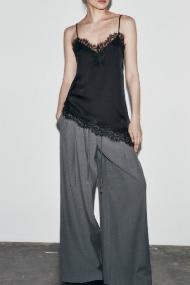 Satin Lace Camisole Top
