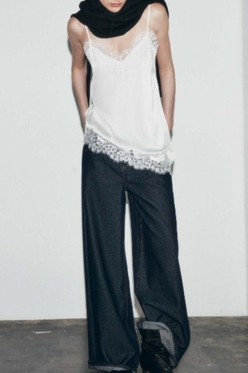 Satin Lace Camisole Top