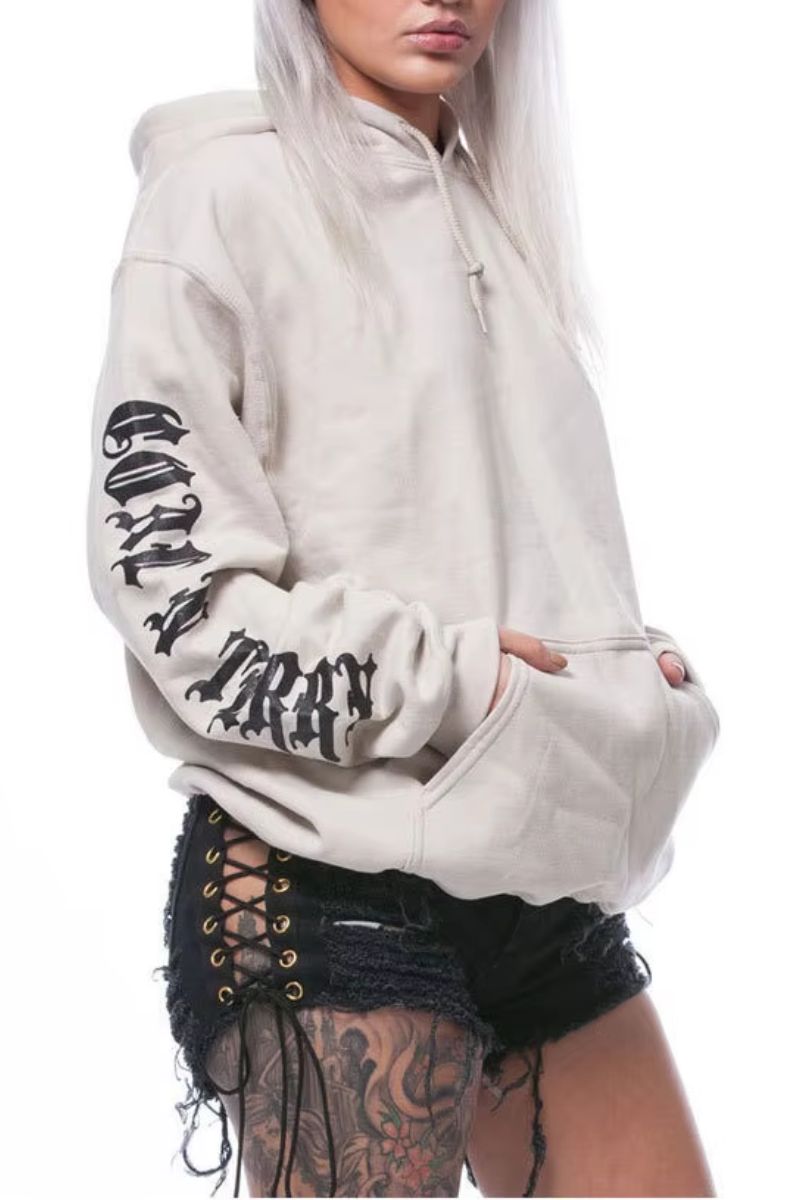 Lace-Up Side Distressed Denim Shorts