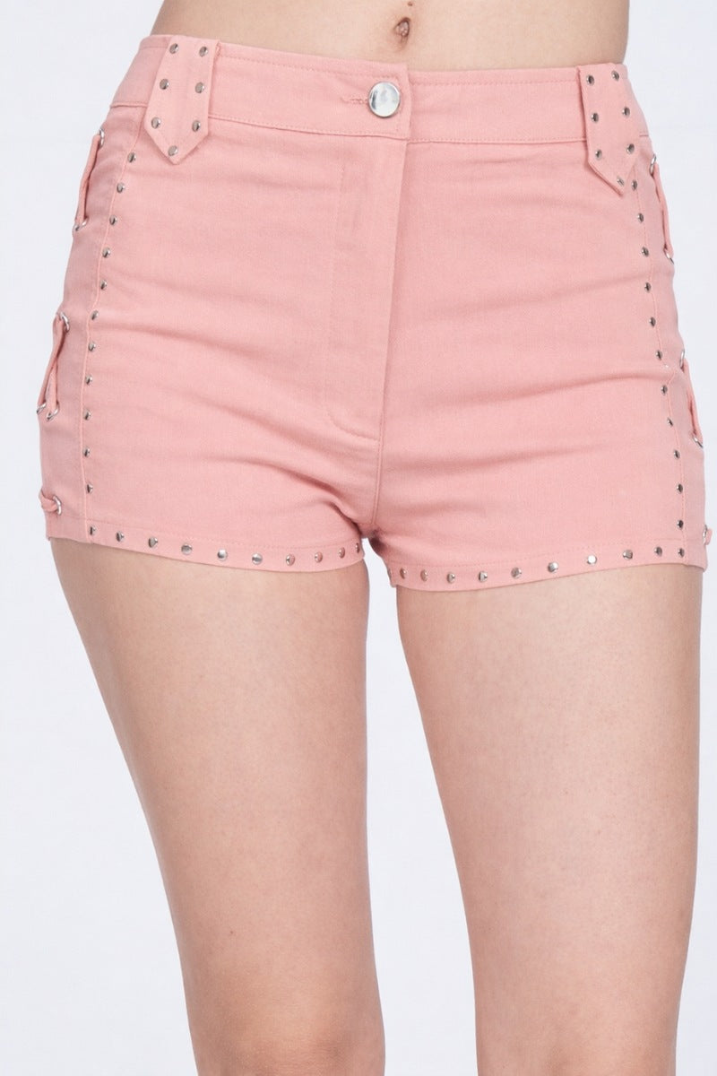 STUD DETAIL SHORTS