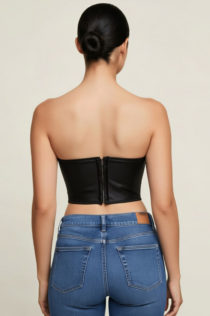 Luxury Satin Corset with Sparkling Trim & Lace