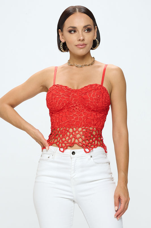 CROCHET LAYERED CROP TOP