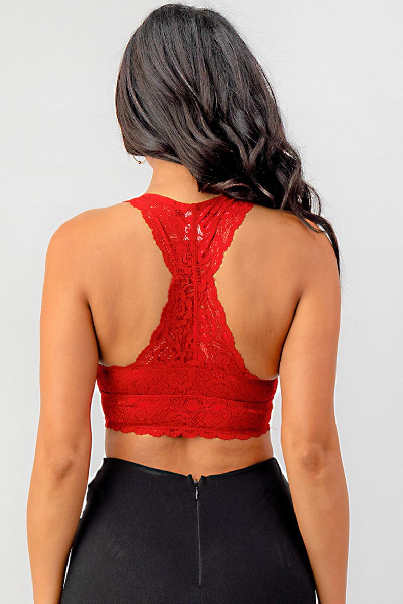 GALLOON RACERBACK LACE BRALETTE