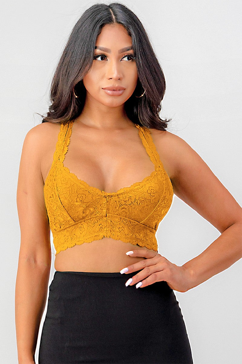 GALLOON RACERBACK LACE BRALETTE