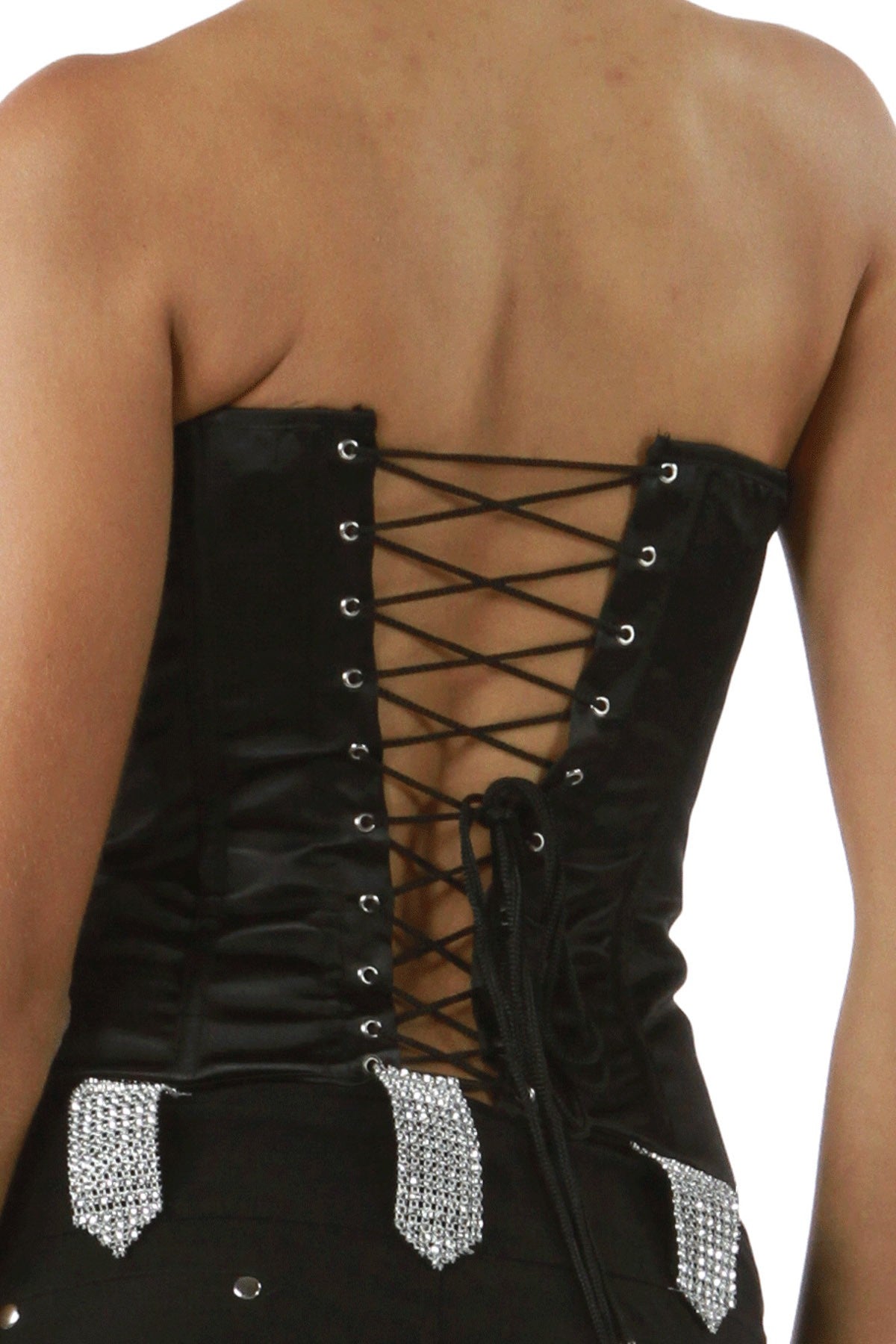 THICK SATIN LACE CORSET