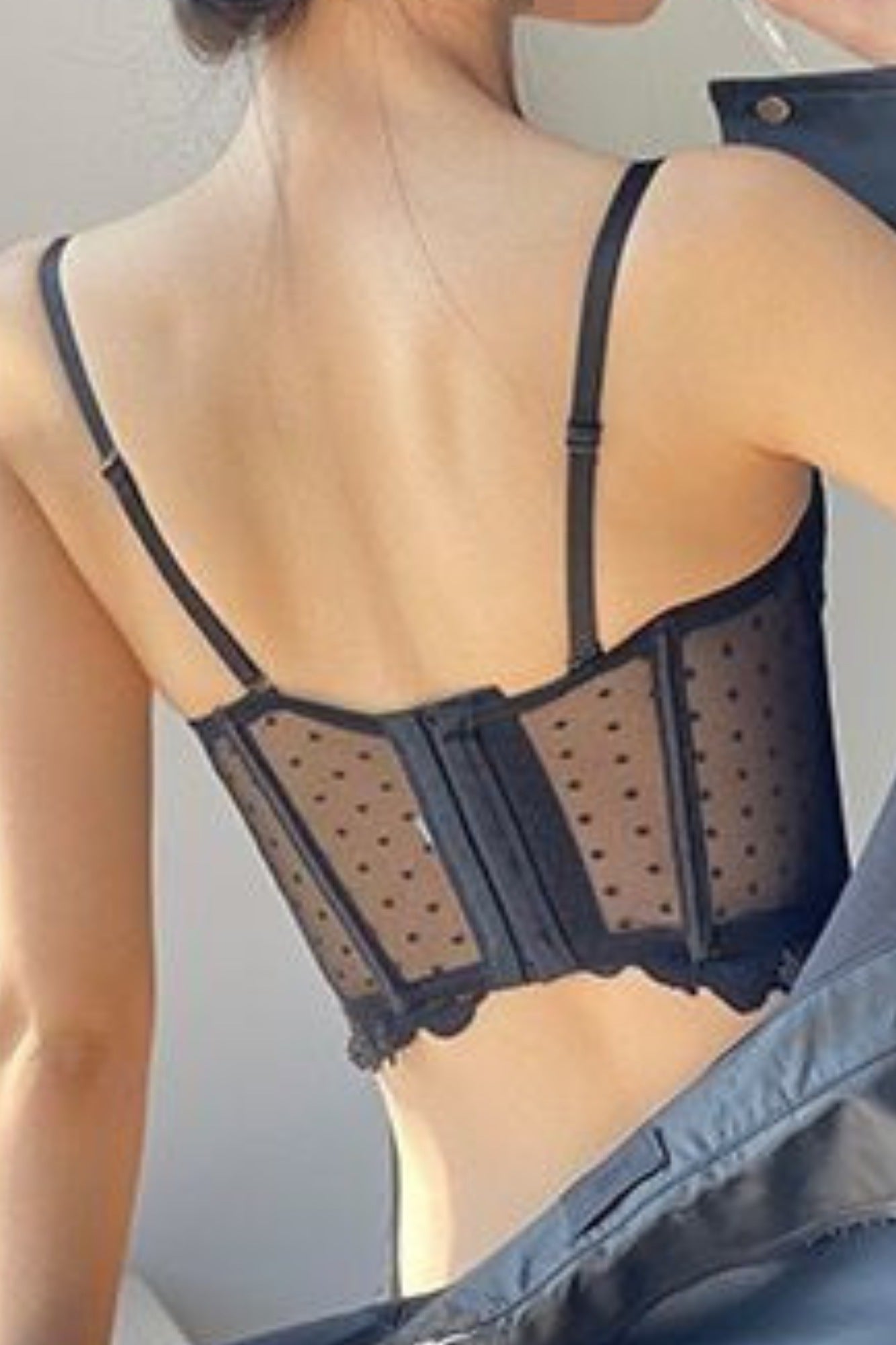 Lace Bustier Corset Top – Elegant Sheer Mesh Bustier