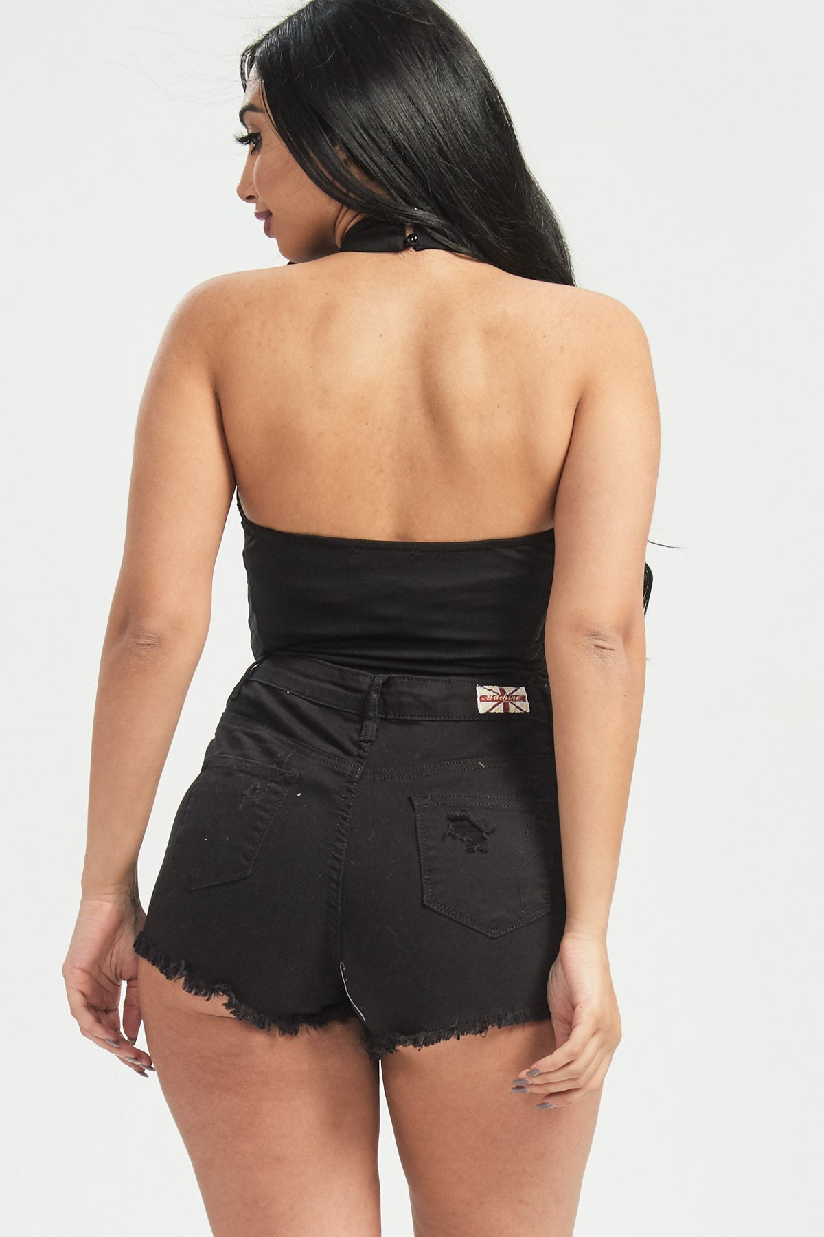 MESH HALTER NECK BODYSUIT