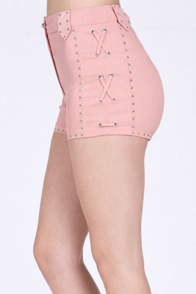 STUD DETAIL SHORTS