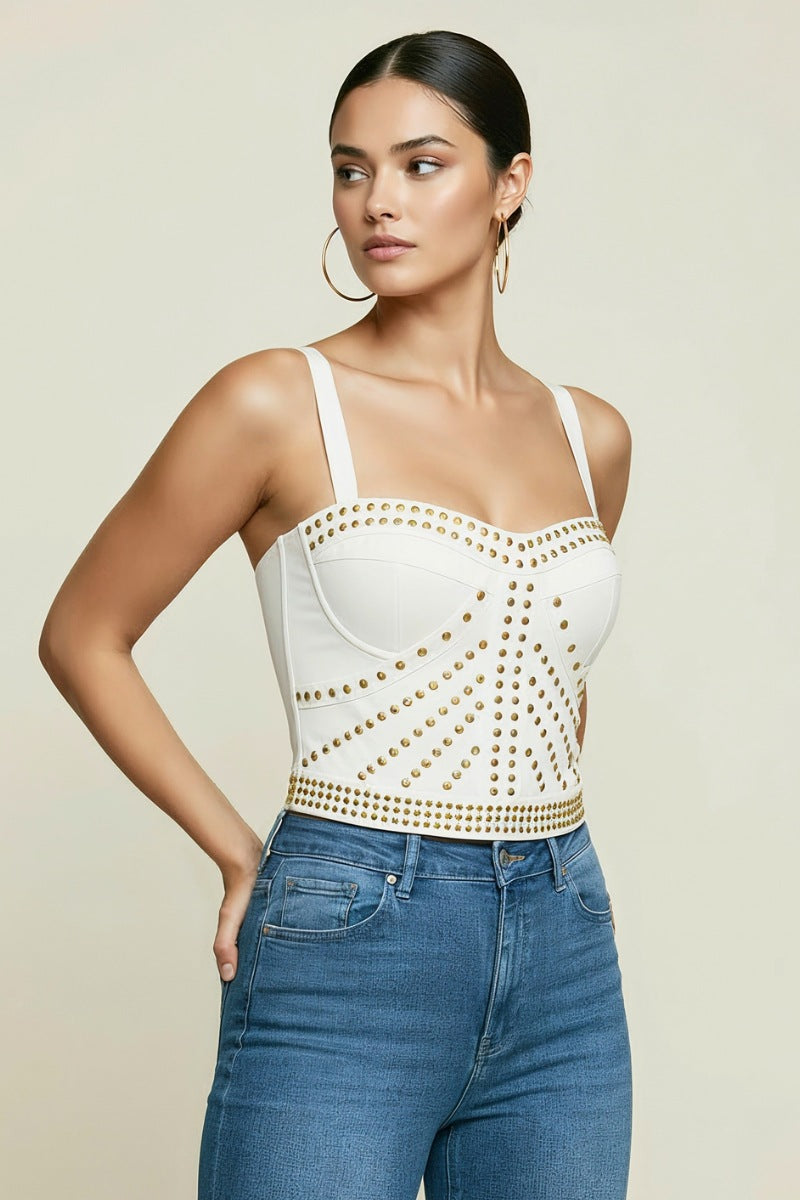 STUD DETAIL SEXY TOP