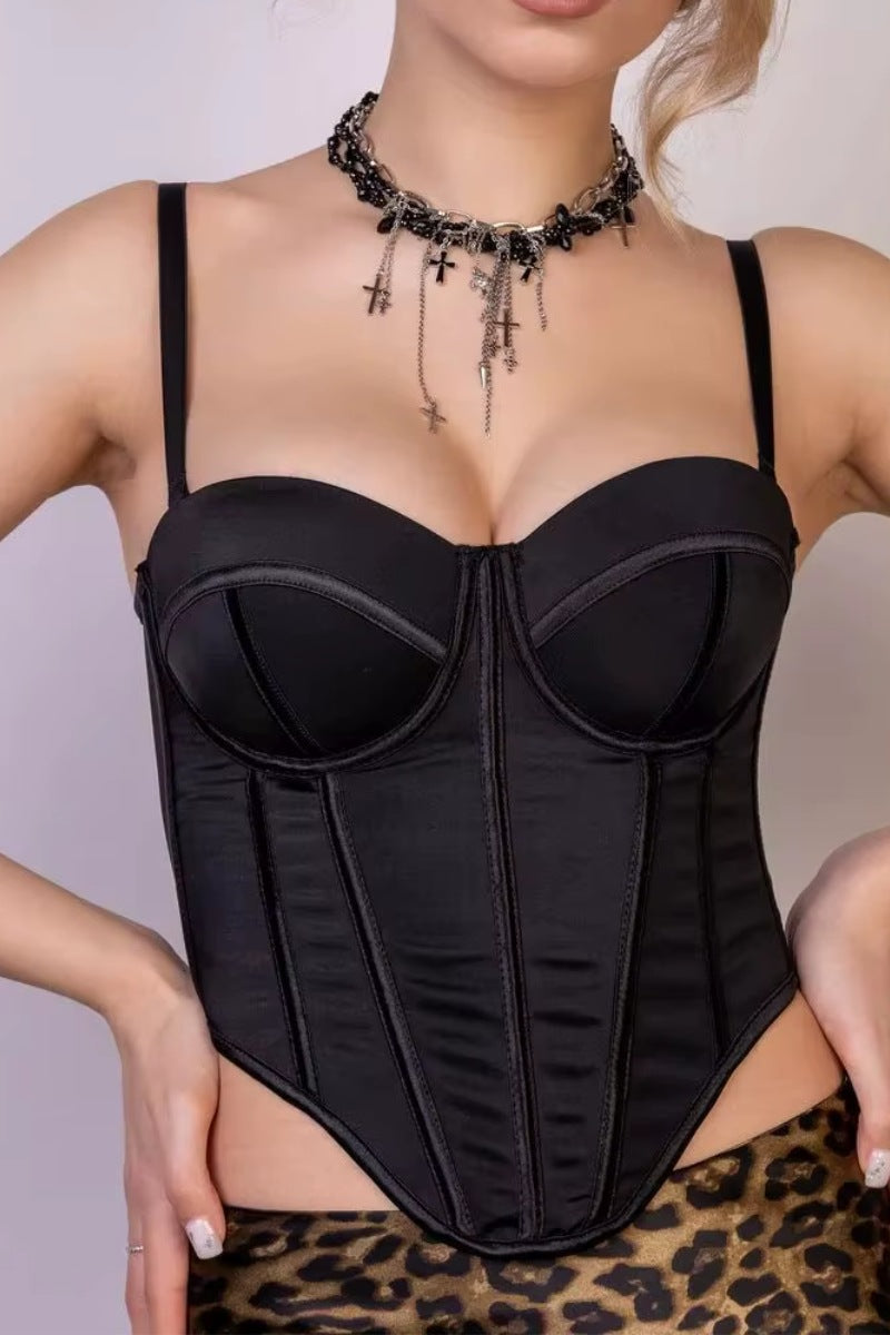 Structured Satin Corset Top